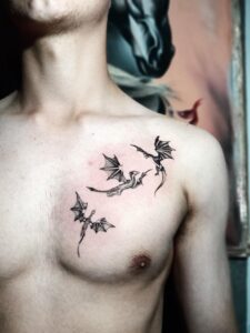 tatuagem delicada dragão